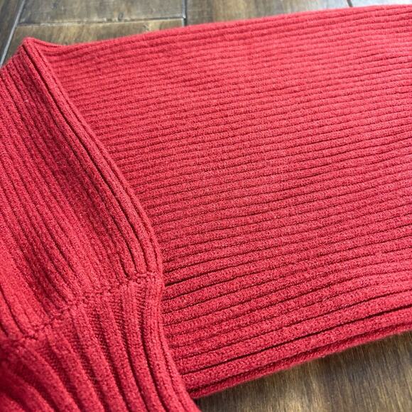 Lulu's Rich Strapless Red Knit Top w/ Long Sleeve Wrap size XL - Picture 11 of 11